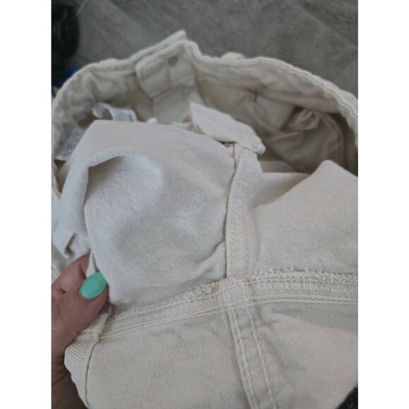 Women's Zara High Waisted Jeans Shorts Off White Size 6 - Picture 8 of 8